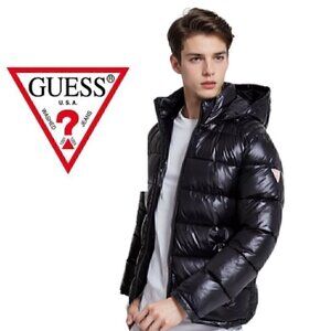 🆕Guess Men's Hooded Puffer Coat Size Small NWOT Retails $250